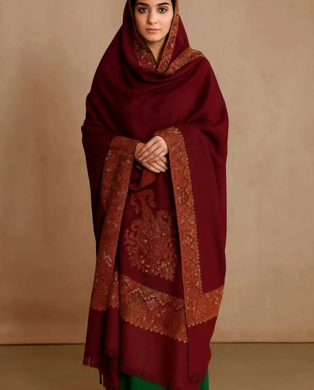 Pashmina kashmiri work shawl